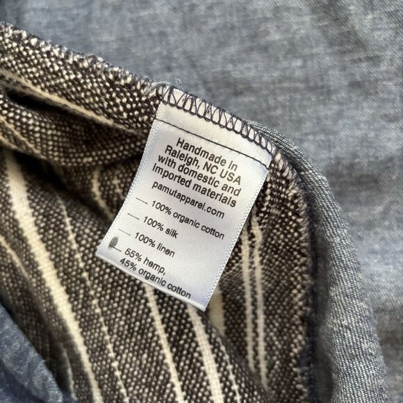 Pamut Cardigan Womens Size XL Denim Hemp Cotton Blue Boho - Picture 6 of 7